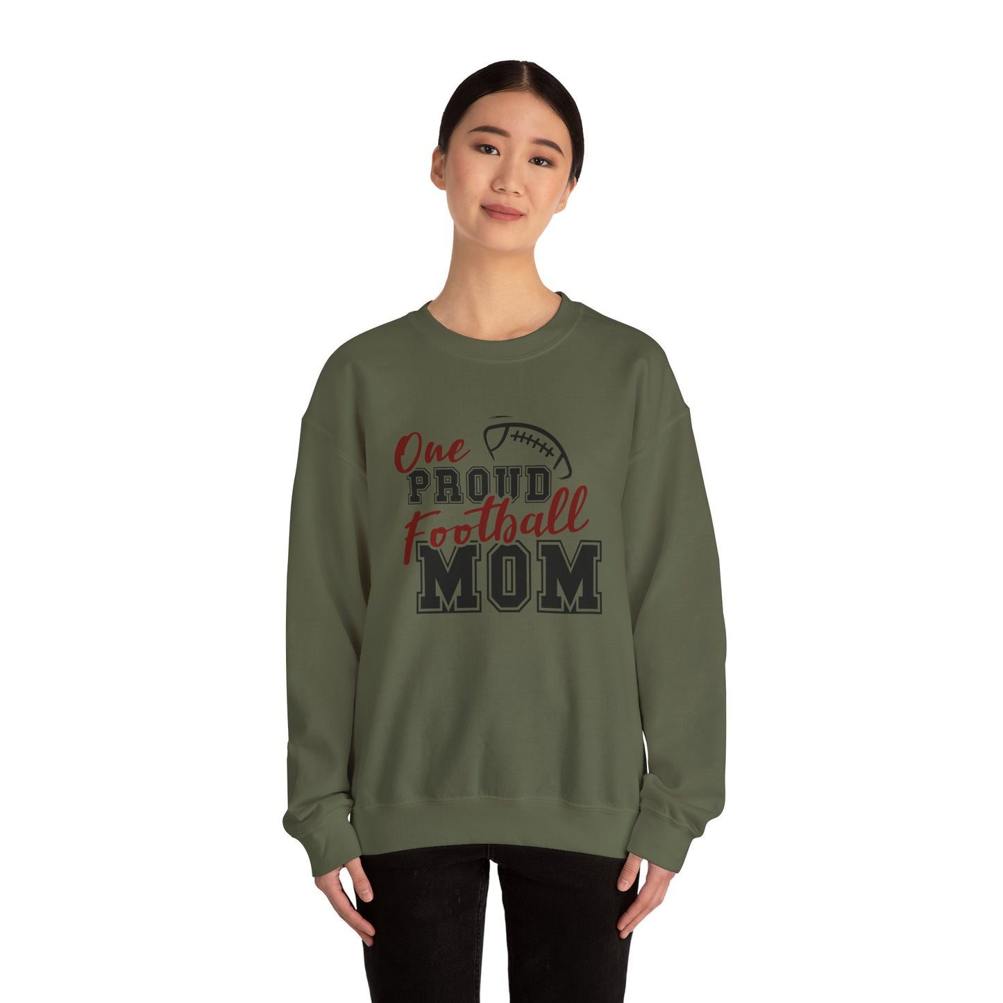 One Proud Football Mom Crewneck Sweatshirt